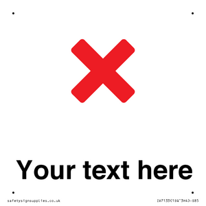 Custom plain background, red cross sign